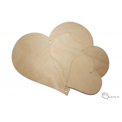 Komplet 3 serc obłych 20cm A520